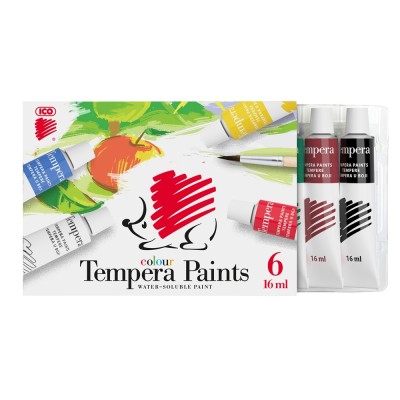 Tempera tubusos 6x16ml, Süni Ico 6 klf. szín