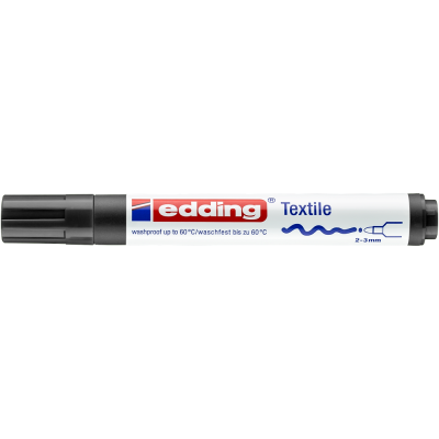 Textilfilc 2-3mm, kerek Edding 4500 fekete