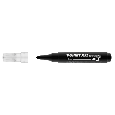 Textilmarker 1-3 mm kerek ICO T-SHIRT XXL fekete