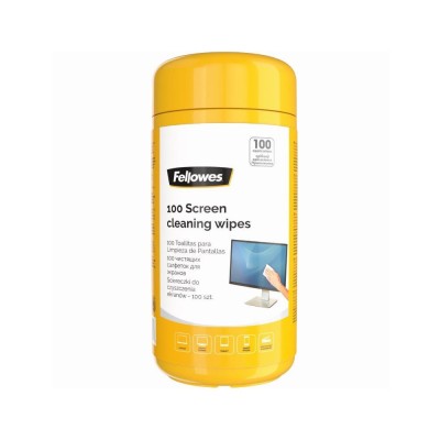 Tisztítókendő, képernyőhöz, Fellowes® 100lap,/csomag