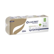 Toalettpapír 2 rétegű kistekercses átmérő: 19,8 cm 180 lap/tekercs 10 tekercs/csomag Eco Natural 10 Lucart_811822J barna