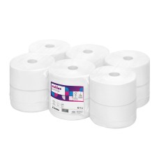 Toalettpapír 2 rétegű közületi átmérő: 18 cm laponkénti adagolás 180 m/tekercs 12 tekercs/csomag Satino Wepa Prestige 2