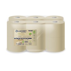 Toalettpapír 2 rétegű laponkénti átmérő 18,2 cm 780 lap/tekercs 12 tek/csom EcoNatural L-ONE MI Lucart_812506 barna