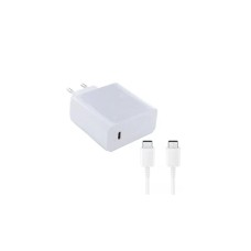 Töltő hálózati HUAWEI Type-C aljzat (65W, PD gyorstöltő + Type-C kábel) fehér