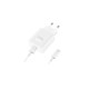 Töltő hálózati HUAWEI USB aljzat (22.5W, gyorstöltő + Type-C kábel) fehér