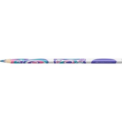Varázsceruza háromszögletű Faber-Castell pasztel írásszínek türkiz, rózsaszín, lila
