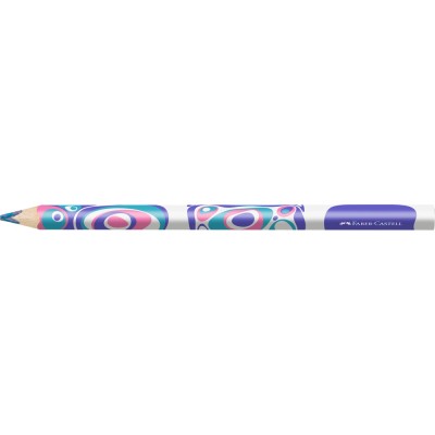 Varázsceruza háromszögletű Jumbo Faber-Castell pasztel színek türkiz, rózsaszín, lila