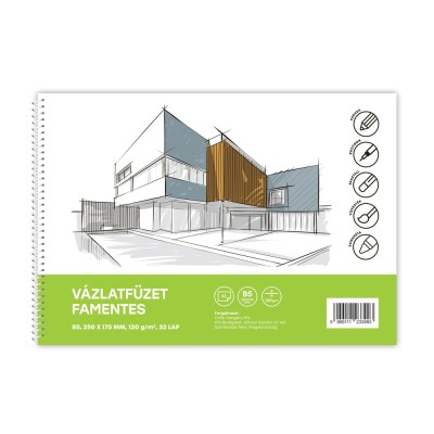 Vázlatfüzet famentes B/5