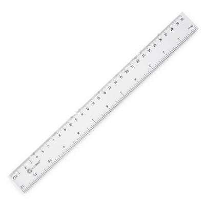 Vonalzó 30cm, kemény műanyag Bluering®
