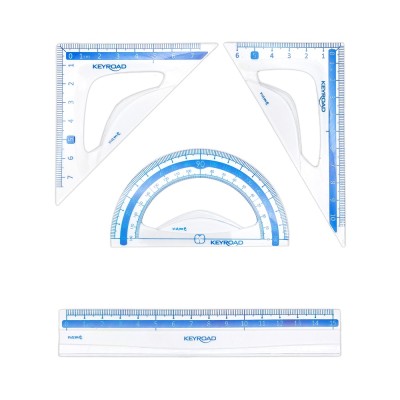 Vonalzó készlet 15 cm, 4 db/bliszter Keyroad
