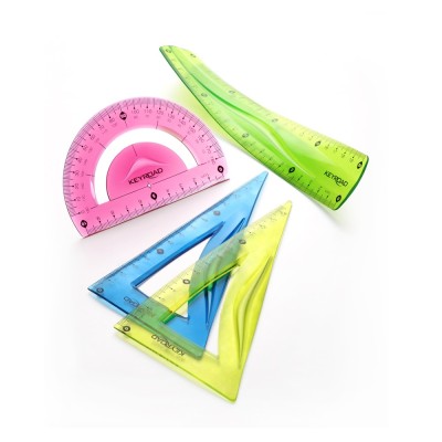 Vonalzó készlet 20 cm, flexibilis 3 db/bliszter Keyroad vegyes színek