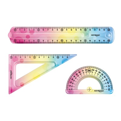 Vonalzó készlet 20 cm, flexibilis 3 db/bliszter Keyroad Flex Draw vegyes színek Vonalzó készlet 20 cm, flexibilis 3 db/bliszter Keyroad Flex Draw vegyes színek