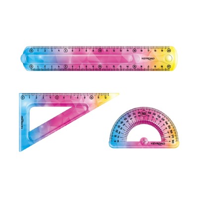 Vonalzó készlet 20 cm, flexibilis 3 db/bliszter Keyroad Flex Draw vegyes színek Vonalzó készlet 20 cm, flexibilis 3 db/bliszter Keyroad Flex Draw vegyes színek
