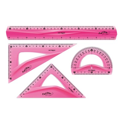 Vonalzó készlet 30 cm, flexibilis 4 db/bliszter Keyroad vegyes színek Vonalzó készlet 30 cm, flexibilis 4 db/bliszter Keyroad vegyes színek