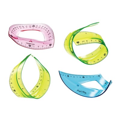 Vonalzó készlet 30 cm, flexibilis 4 db/bliszter Keyroad vegyes színek Vonalzó készlet 30 cm, flexibilis 4 db/bliszter Keyroad vegyes színek