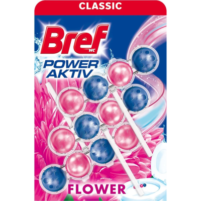WC illatosító golyós 3 x 50 g Bref Power Aktiv Fresh Flower