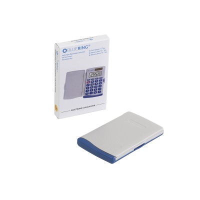 Zsebszámológép 8 digit fedeles gumírozott gombokkal Bluering® Zsebszámológép 8 digit fedeles gumírozott gombokkal Bluering®