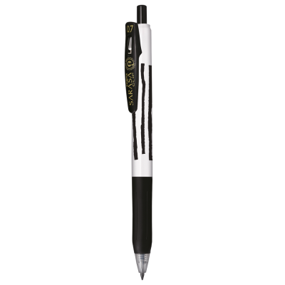 Zseléstoll 0,7 mm csíkos test, Zebra Sarasa Clip, fekete