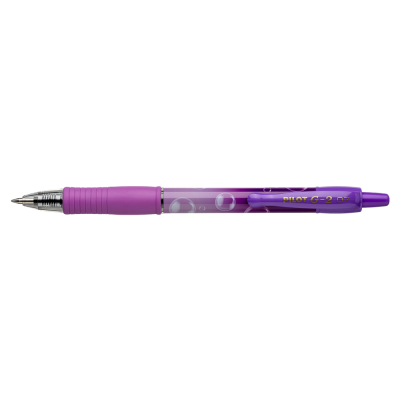 Zseléstoll 0,7mm, nyomógombos Pilot G-2 Bubble lila test, írásszín kék