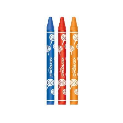 Zsírkréta készlet 8x90 mm 24 db/bliszter Keyroad Wax Crayon vegyes színek