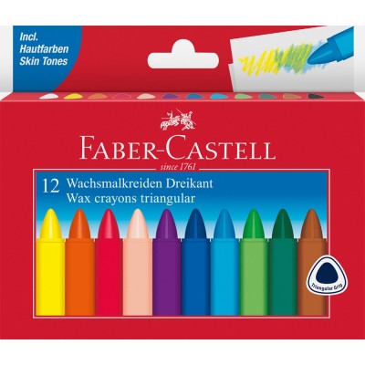 Zsírkréta készlet háromszögletű  Faber-Castell 12klf. szín